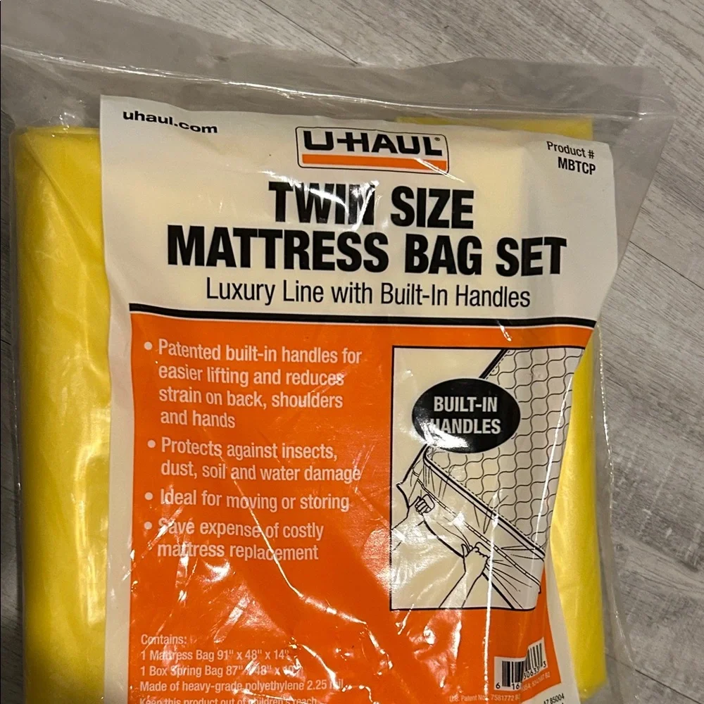 Twin Size Mattress Bag Set - Yellow